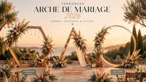 Tendances arche de mariage 2026 : formes, couleurs et styles